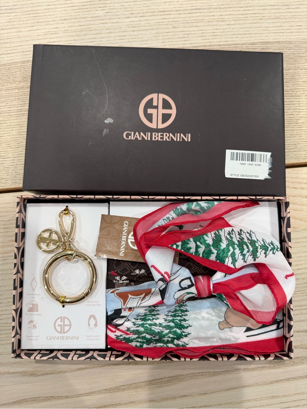 Giani Bernini Gold-Tone Keyring and Charm Set - Gold, Brown, Blue, Red